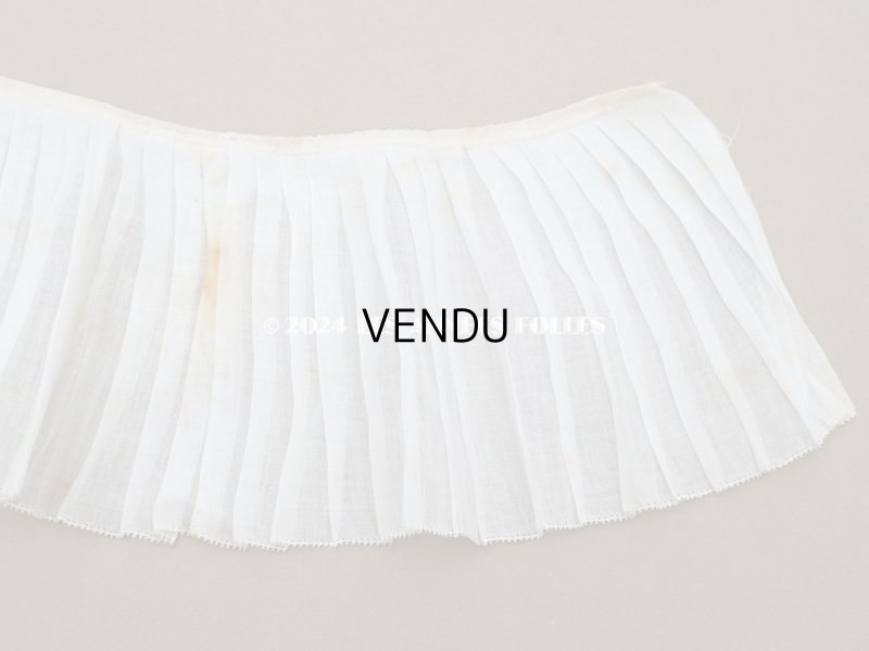 画像15: アンティーク  幅広 プリーツリボン オーガンジー オフホワイト 12cm幅