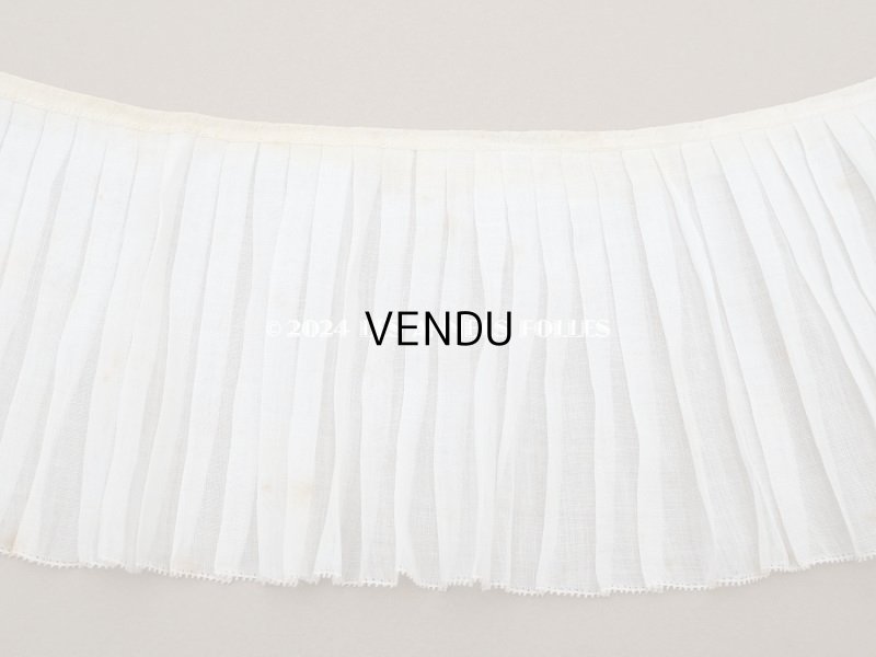 画像12: アンティーク  幅広 プリーツリボン オーガンジー オフホワイト 12cm幅