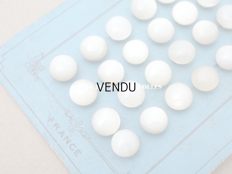 画像4: アンティーク マザーオブパール製 ボタン 8~9mm パールホワイト 24ピース シェルボタン