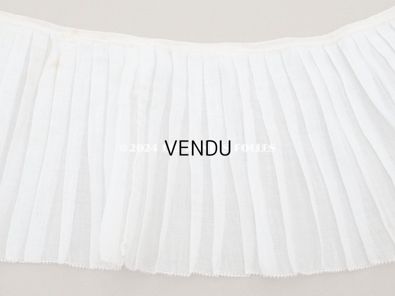 画像7: アンティーク  幅広 プリーツリボン オーガンジー オフホワイト 12cm幅