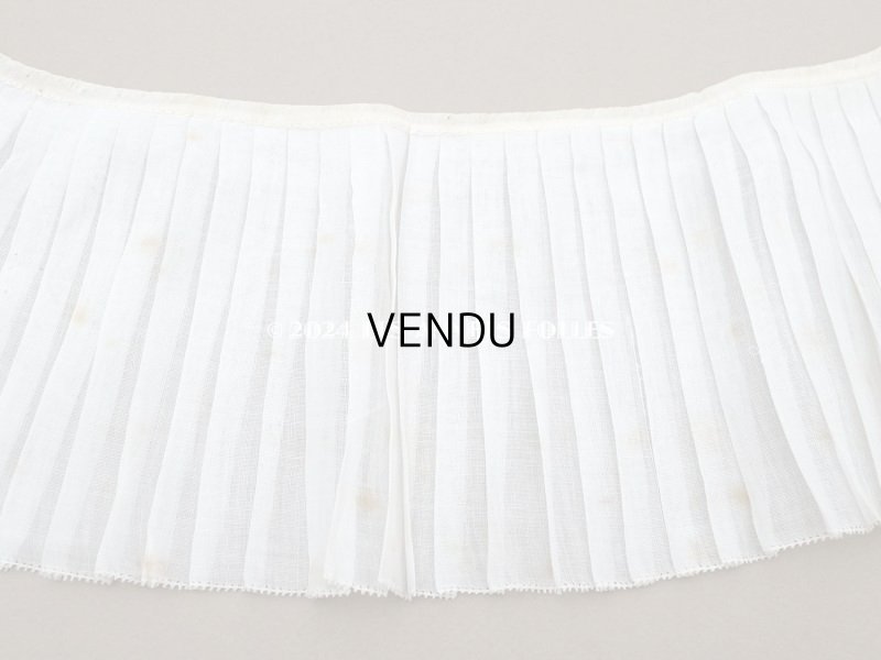 画像10: アンティーク  幅広 プリーツリボン オーガンジー オフホワイト 12cm幅