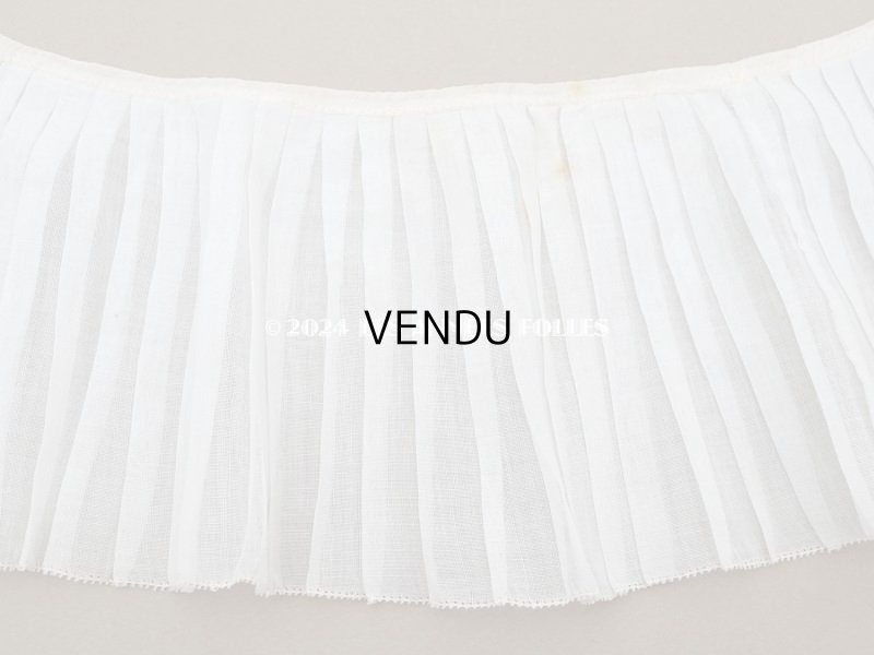 画像6: アンティーク  幅広 プリーツリボン オーガンジー オフホワイト 12cm幅