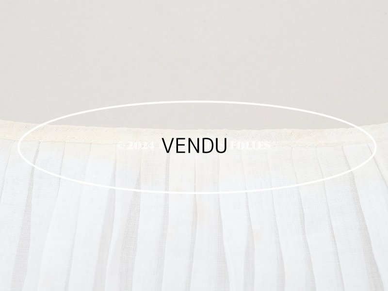 画像13: アンティーク  幅広 プリーツリボン オーガンジー オフホワイト 12cm幅