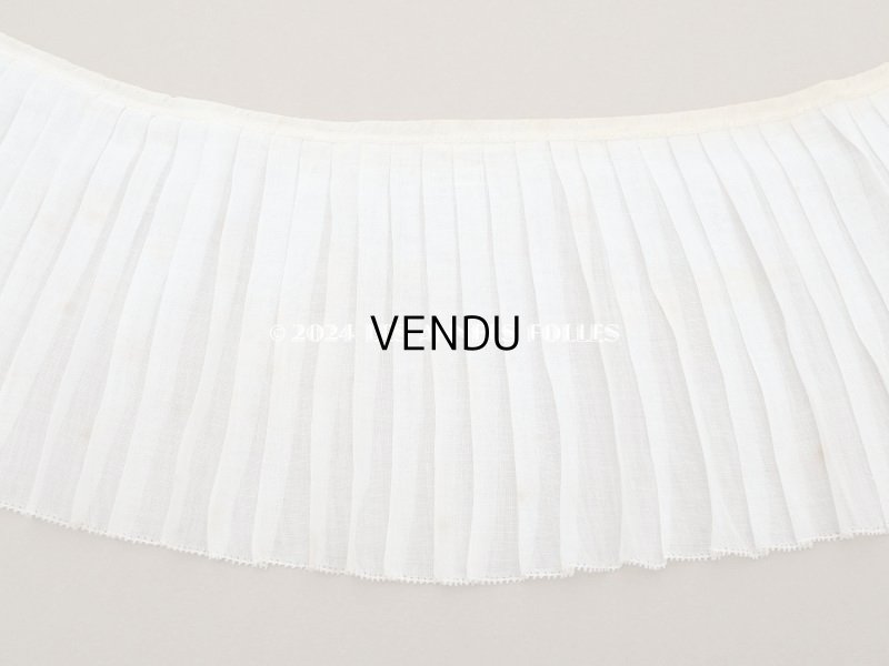 画像11: アンティーク  幅広 プリーツリボン オーガンジー オフホワイト 12cm幅