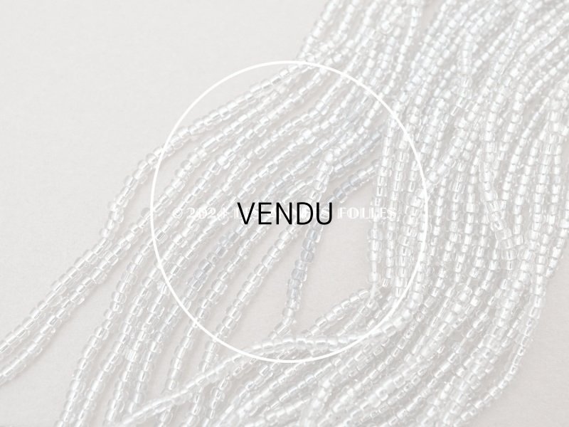 画像4: アンティーク シードビーズ ガラス製 クリア＆シルバー 28g 1cm=9粒