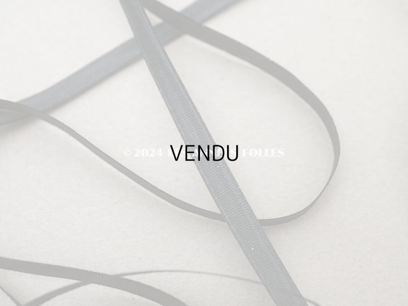 画像5: 19世紀 アンティーク 極細 シルクリボン 3.7m 5mm幅 黒