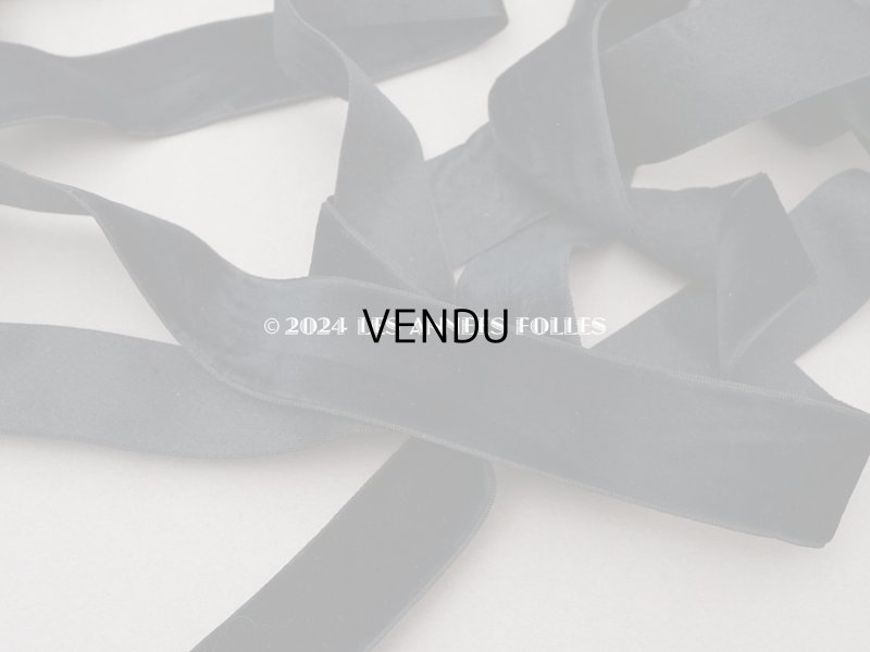 画像4: 19世紀末 アンティーク シルク製 ベルベットリボン 黒 3.3m 29mm幅