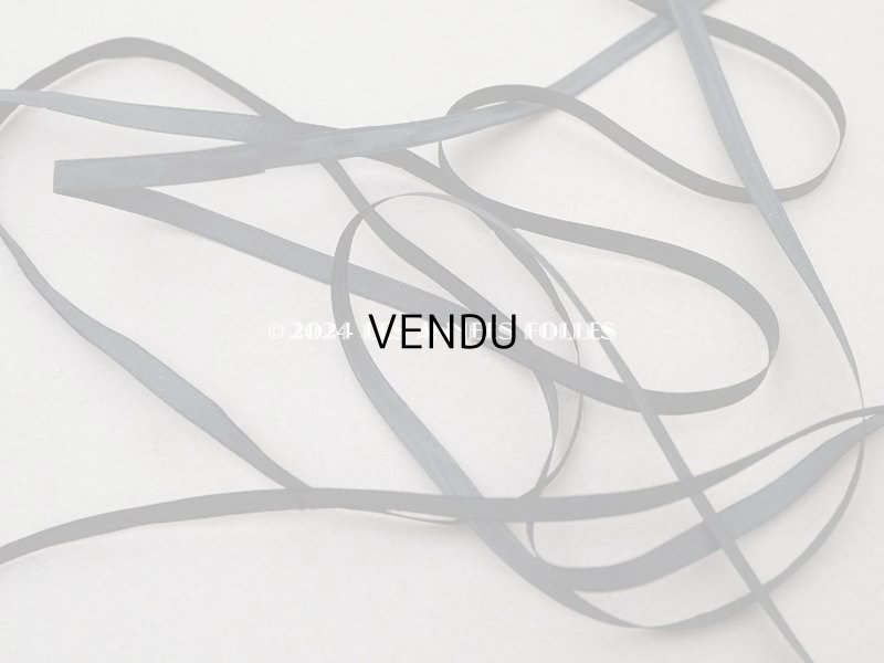 画像4: 19世紀 アンティーク 極細 シルクリボン 3.7m 5mm幅 黒