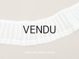 アンティーク プリーツリボン コットンオーガンジー オフホワイト 34cm 約6.5cm幅