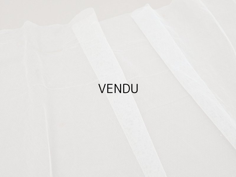 画像5: アンティーク 62cm幅　小花の刺繍入り チュールレース地 オフホワイト