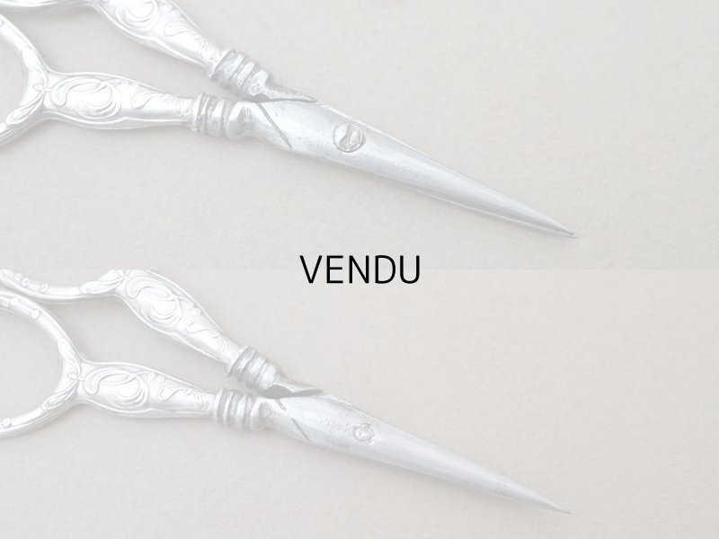 画像7: 1900年頃 アンティーク シルバー製 ヤドリギの裁縫道具セット