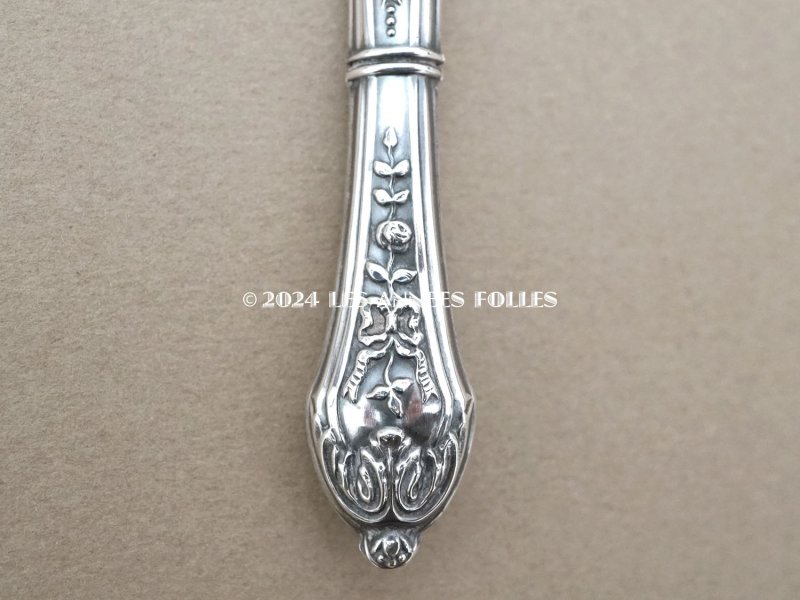 画像5: 1900年頃 アンティーク シルバー製 リボン&薔薇模様 ソーイングセット 裁縫道具