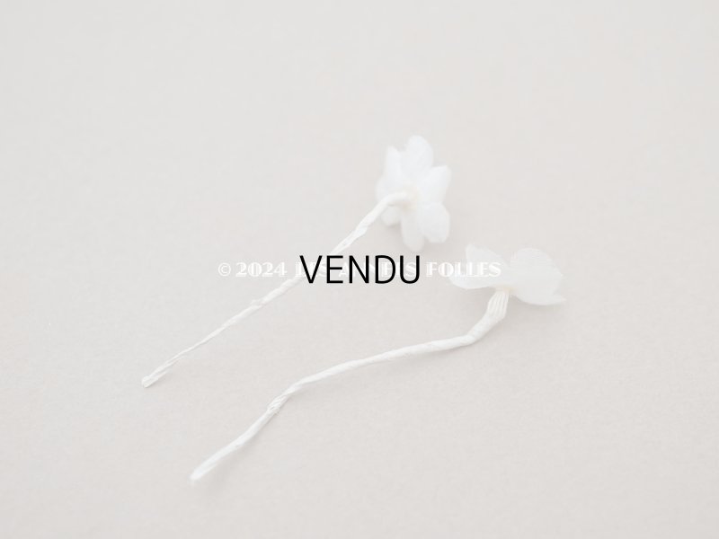 画像5: アンティーク 小さな布花 12ピースのセット　1.5cm オフホワイト