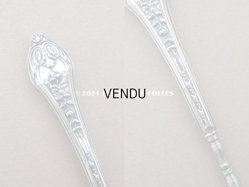 画像17: 1900年頃 アンティーク シルバー製 リボン＆薔薇模様 ソーイングセット 裁縫道具