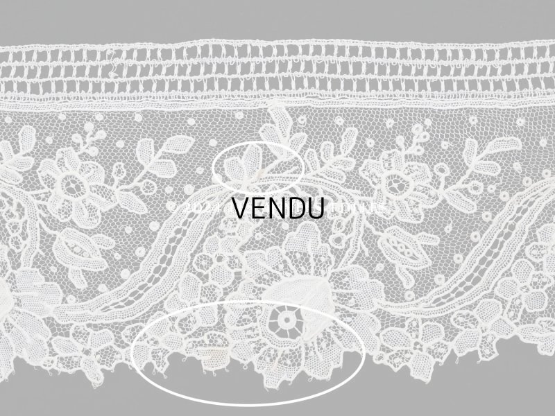 画像11: 19世紀末  アンティーク ポワンドローズ　ニードルレース 0.91m『ポワン・ド・ガーズ』『ポワン・ド・ローズ』 