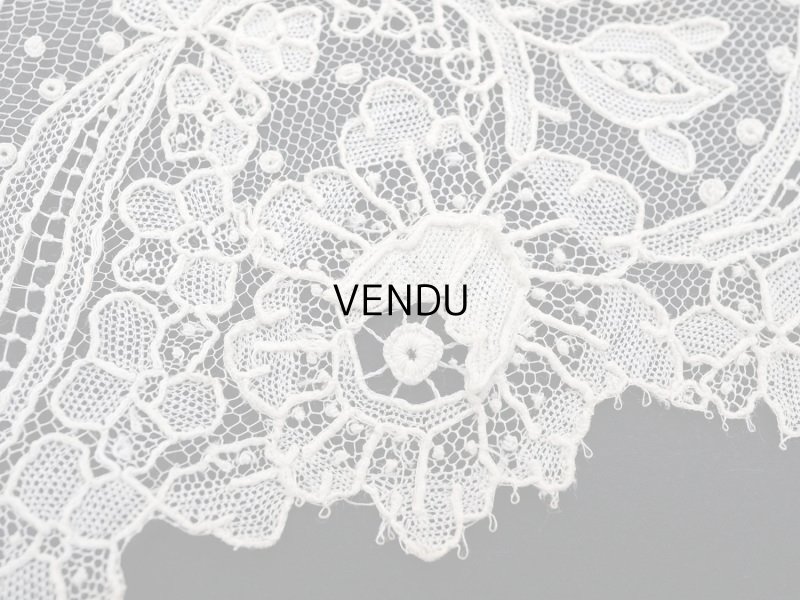 画像5: 19世紀末  アンティーク ポワンドローズ　ニードルレース 0.91m『ポワン・ド・ガーズ』『ポワン・ド・ローズ』 
