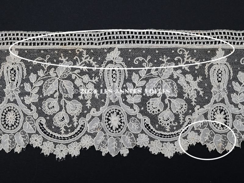 画像11: 19世紀末 アンティーク ニードルレース ポワンドガーズのボーダー 77cm 　10cm幅【ポワン・ド・ガーズ】 