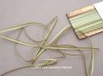 画像1: アンティーク  リボン刺繍 & ロココトリム用 シルク製 リボン 4.5m 極細3mm幅 グリーン RUBANS TRIANON 138 (1)