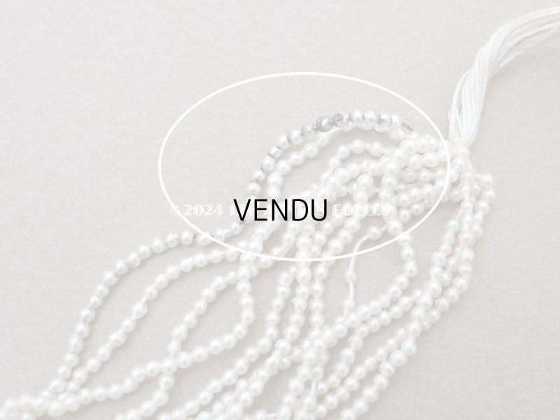 画像3: 1910~1920年頃 アンティーク 極小 1.75mm フェイクパール  スフレビーズ 吹きガラス製ビーズ