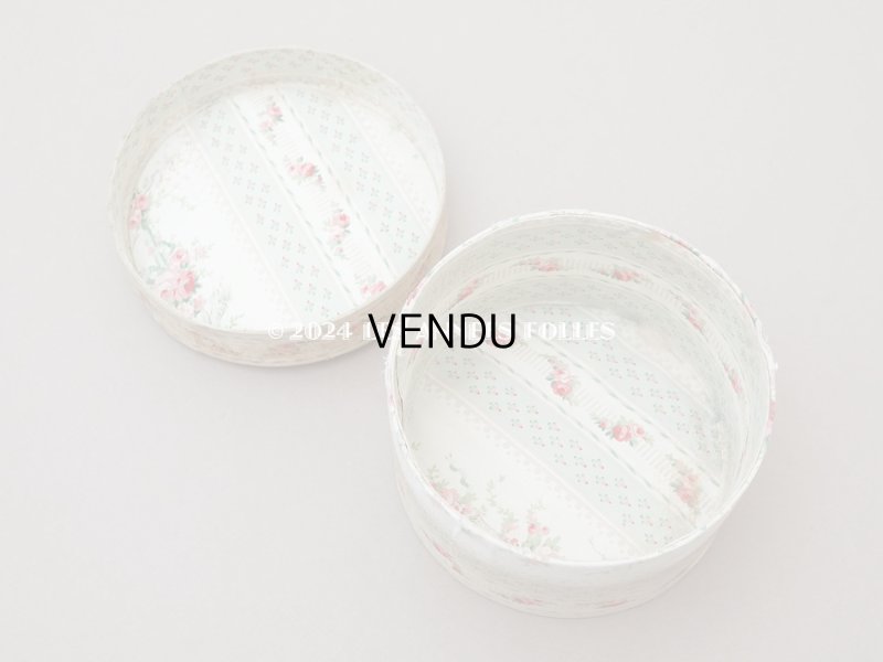 画像10: 1900年頃 アンティーク 薔薇のガーランド　カルトナージュボックス 