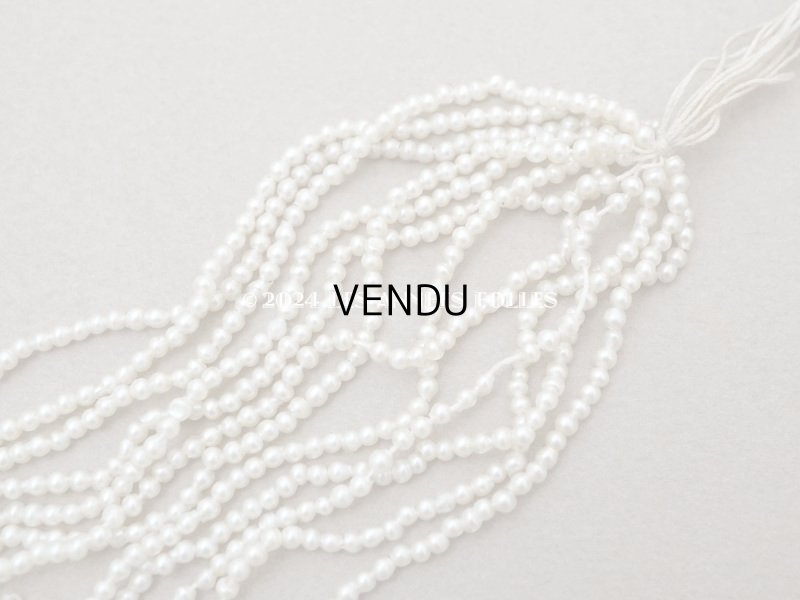 画像7: 1910~1920年頃 アンティーク 極小 1.75mm フェイクパール  スフレビーズ 吹きガラス製ビーズ