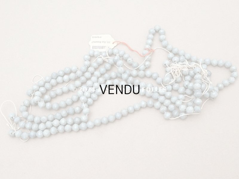 画像6: アンティーク スフレビーズ カット入り グレイッシュグリーン　約6~6.5mm  吹きガラス製ビーズ