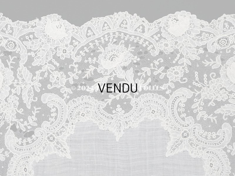 画像4: アンティーク ポワンドローズ 結婚式のハンカチ ポワン・ド・ガーズ