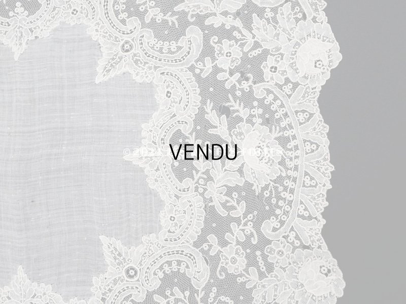 画像7: アンティーク ポワンドローズ 結婚式のハンカチ ポワン・ド・ガーズ