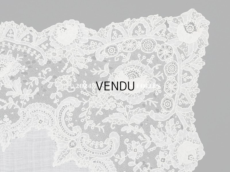 画像5: アンティーク ポワンドローズ 結婚式のハンカチ ポワン・ド・ガーズ