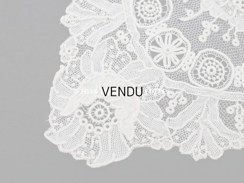 画像11: アンティーク ポワンドローズ 結婚式のハンカチ ポワン・ド・ガーズ