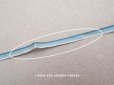 画像5: アンティーク リボン刺繍 & ロココトリム用 シルク製 リボン 2.78m 極細3mm幅 スモーキーブルー＆ブラウン (5)