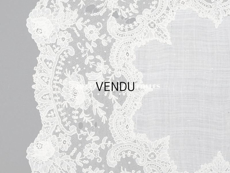 画像6: アンティーク ポワンドローズ 結婚式のハンカチ ポワン・ド・ガーズ