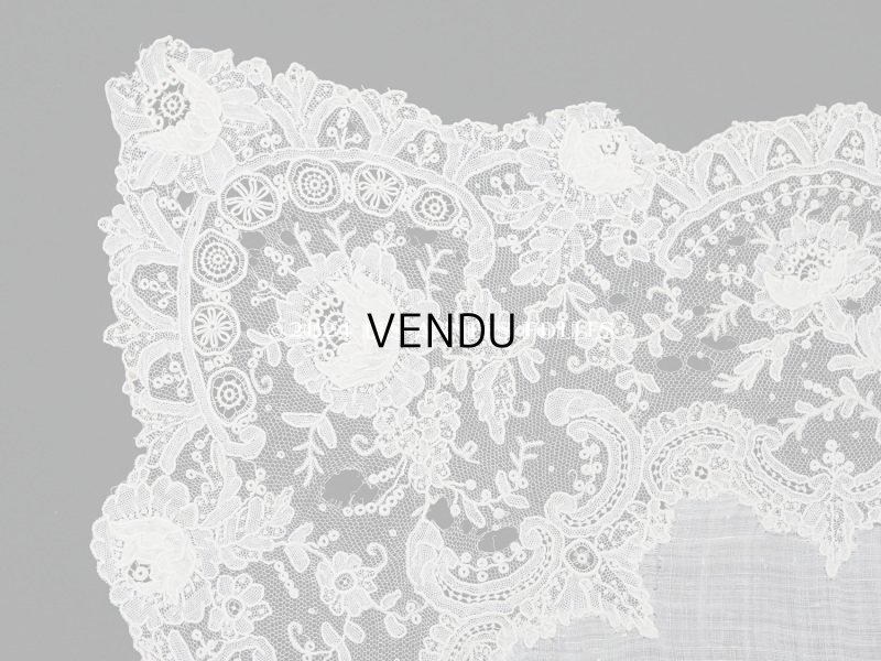 画像3: アンティーク ポワンドローズ 結婚式のハンカチ ポワン・ド・ガーズ