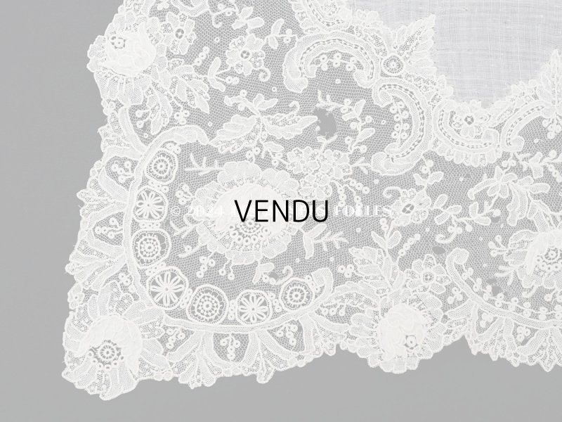 画像8: アンティーク ポワンドローズ 結婚式のハンカチ ポワン・ド・ガーズ