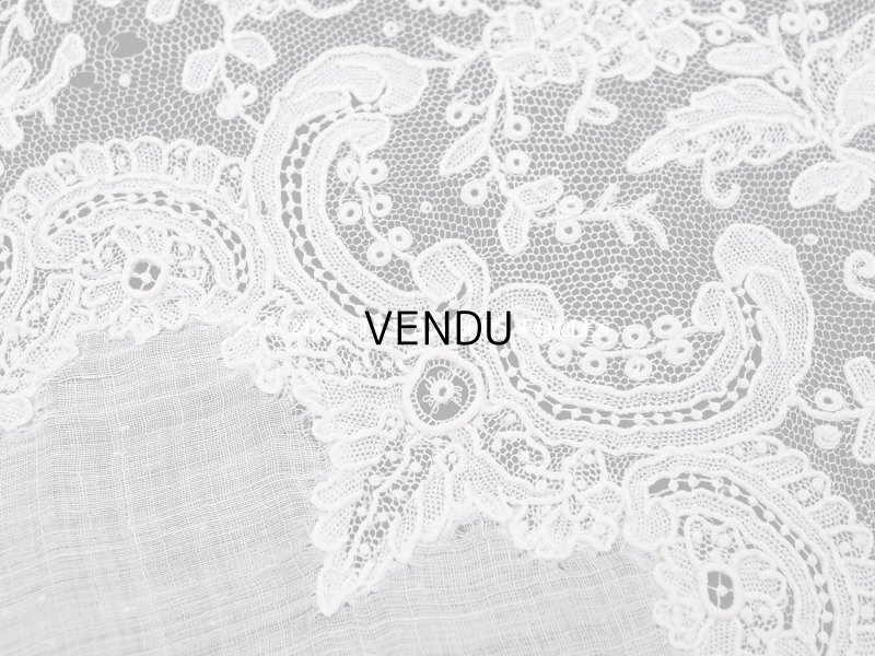 画像14: アンティーク ポワンドローズ 結婚式のハンカチ ポワン・ド・ガーズ