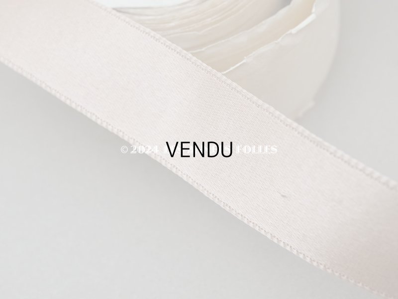 画像4: アンティーク サテンリボン&グログランリボン ピンクベージュ 3.4m 25mm幅 Pon 4770