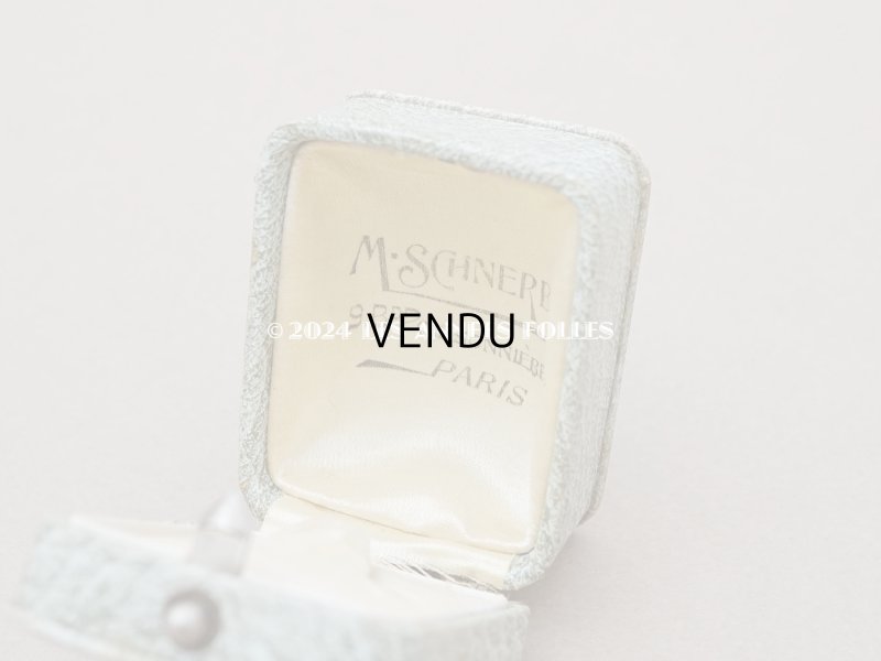 画像4: アンティーク ジュエリーボックス 金彩入り グレイッシュブルー