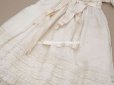 画像5: 19世紀 アンティーク 洗礼式のベビードレス パフスリーブ パウダーピンクのシルクリボン