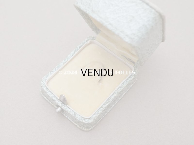 画像5: アンティーク ジュエリーボックス 金彩入り グレイッシュブルー