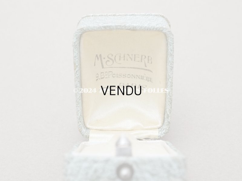 画像6: アンティーク ジュエリーボックス 金彩入り グレイッシュブルー