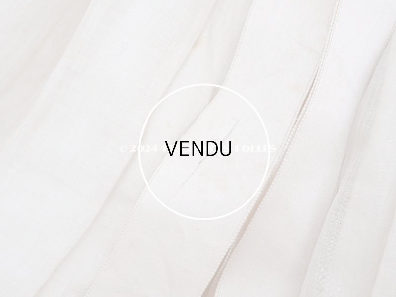 画像8: 19世紀 アンティーク 洗礼式のベビードレス パフスリーブ パウダーピンクのシルクリボン