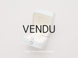 アンティーク ジュエリーボックス 金彩入り グレイッシュブルー