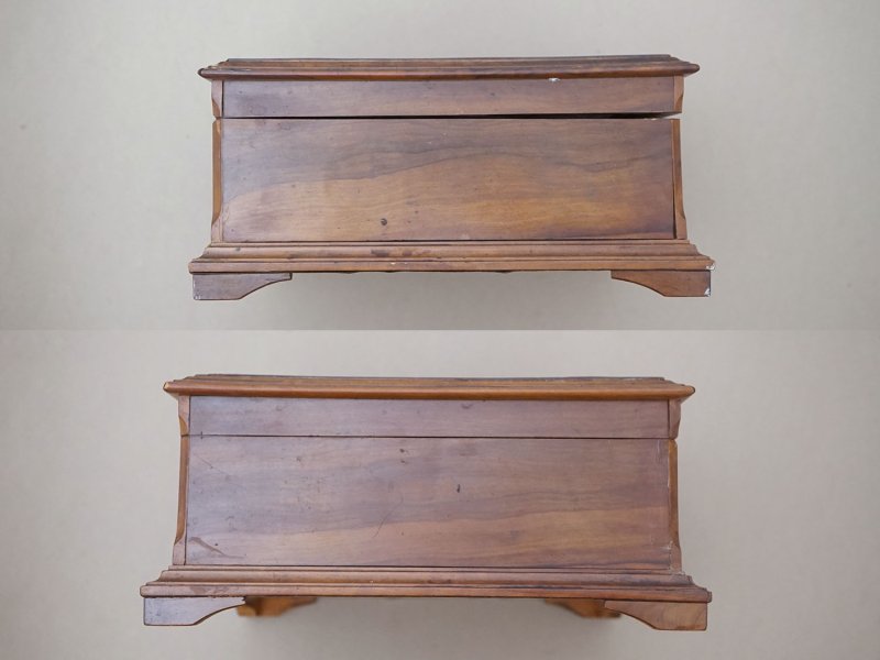 画像6: 19世紀 アンティーク ジュエリーボックス ラヴェンダー色のシルククッション イニシャル入り