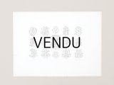 19世紀 アンティーク 版画 ダブルモノグラム イニシャル