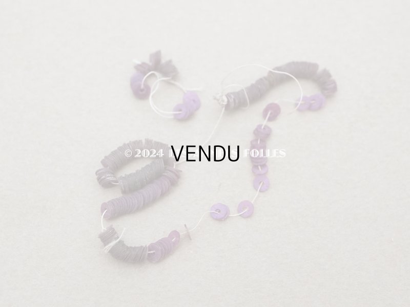 画像2: アンティーク ゼラチン製 スパンコール 紫　3mm 