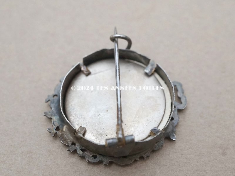 画像6: アンティーク リボン&花のガーランド フォトフレームのブローチ