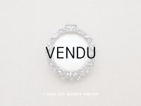 アンティーク リボン&花のガーランド フォトフレームのブローチ 