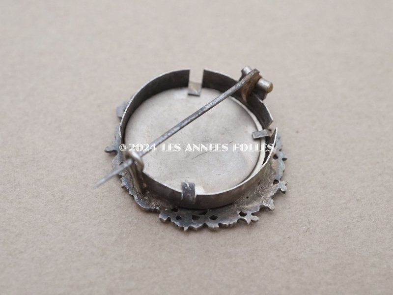 画像10: アンティーク リボン&花のガーランド フォトフレームのブローチ