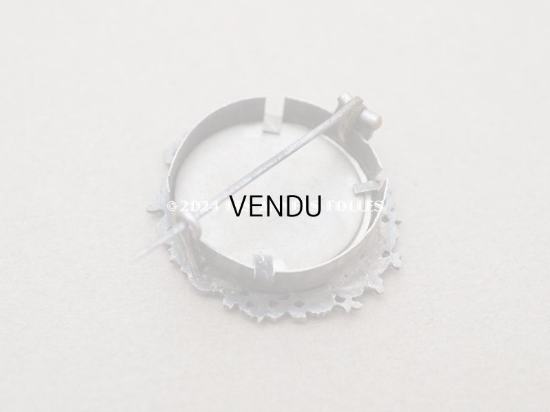 画像10: アンティーク リボン&花のガーランド フォトフレームのブローチ 