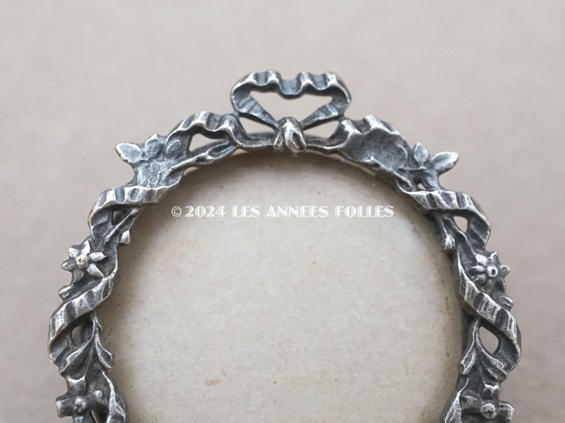 画像3: アンティーク リボン&花のガーランド フォトフレームのブローチ